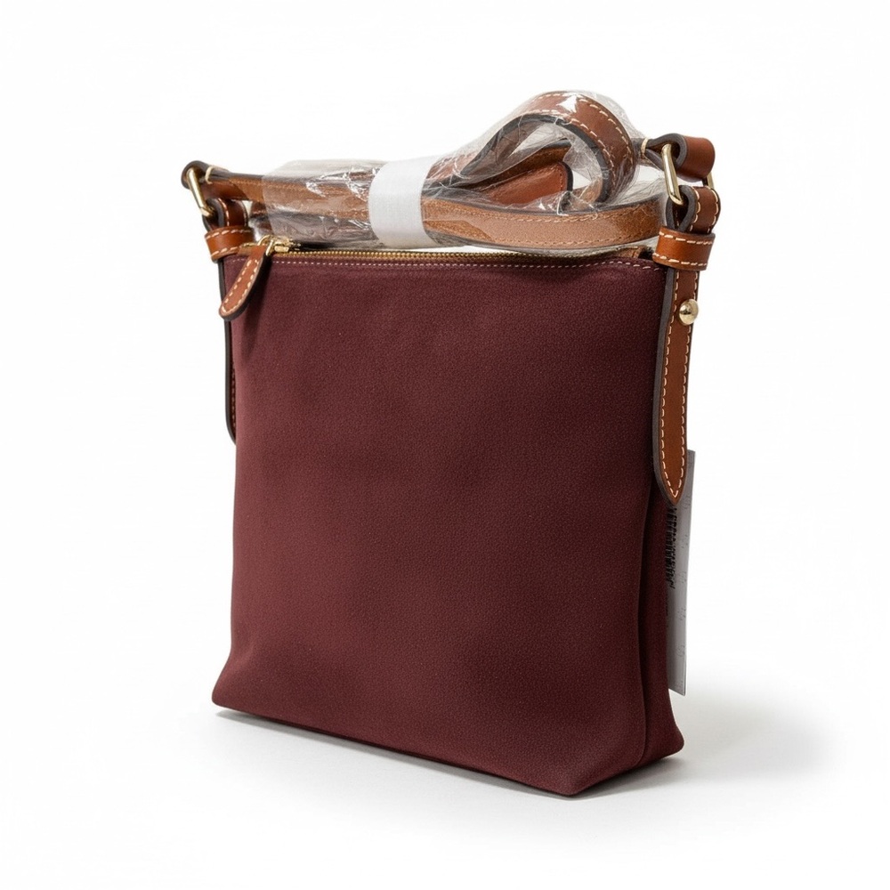 Dooney & Bourke Suede Letter Carrier Crossbody Bag NWT - Picture 3 of 12